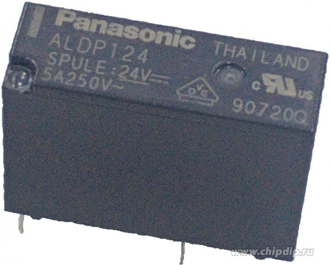 ALDP124, Реле: электромагнитное, SPST-NO, Uобмотки: 24ВDC, 5A/277ВAC, PCB ALDP124, Реле: электромагнитное, SPST-NO, Uобмотки: 24ВDC, 5A/277ВAC, PCB