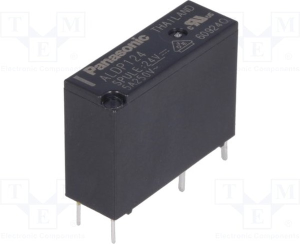 ALDP124, Реле: электромагнитное, SPST-NO, Uобмотки: 24ВDC, 5A/277ВAC, PCB ALDP124, Реле: электромагнитное, SPST-NO, Uобмотки: 24ВDC, 5A/277ВAC, PCB