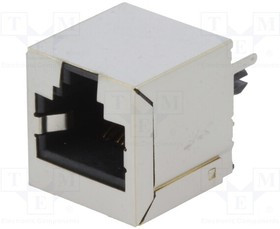 RJJS88142E7V036, Гнездо, RJ45, PIN: 8, Кат: 6, экранированный, Конф: 8p8c, THT, угловой