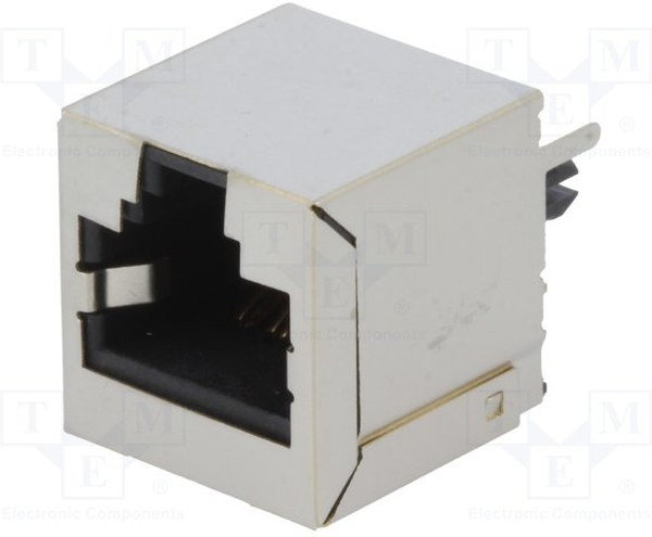 RJJS88142E7V036, Гнездо, RJ45, PIN: 8, Кат: 6, экранированный, Конф: 8p8c, THT, угловой