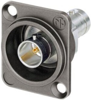 NBB75DFIX, RF Connectors / Coaxial Connectors Receptacle - UHD BNC - D style - feedthrough - isolated - antraloy - 75 Ohm