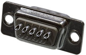 4-1393483-7, Conn D-Subminiature PIN 9 POS 1.37mm Solder Cup ST Panel Mount 9 Terminal 1 Port Tray