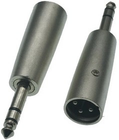 JD-494 / XLR 3P M-jack 6.3 stereo M, Переходник микрофонный JD-494 XLR 3pin штекер (папа)-Jack 6.3 stereo штекер (папа), 48 В, -20...+50°C,