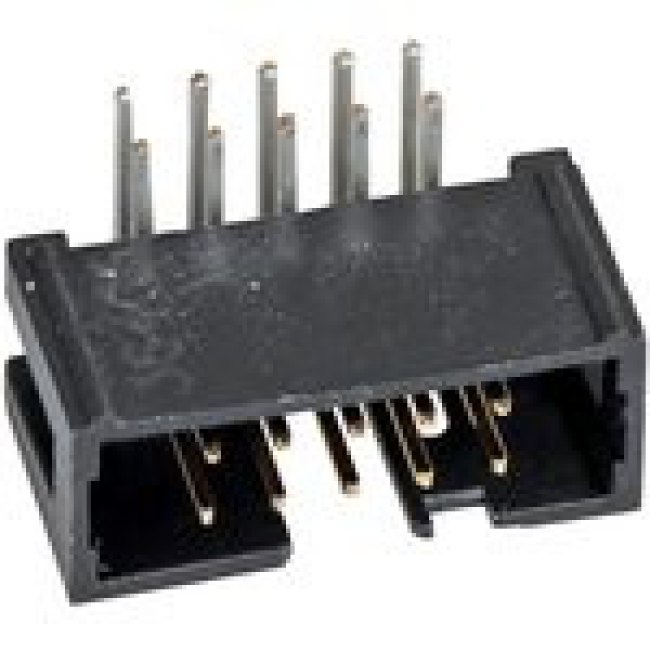 N2510-5002RB, 2500, 10 Way, 2 Row, Right Angle PCB Header