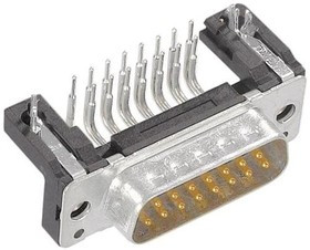 09664627811, D-Sub Standard Connectors 37P MALE SLDR R/A THRU HOLE SNAP CLIPS