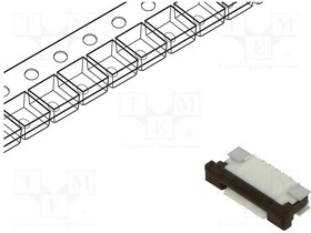 FFC3B07-05-T, Разъем: FFC/FPC; горизонтальный; PIN: 5; ZIF; SMT; 50В; 0,4А; луженые