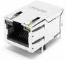 J1026F01PNL, Modular Connectors / Ethernet Connectors 1X1TAB UP W/LEDS