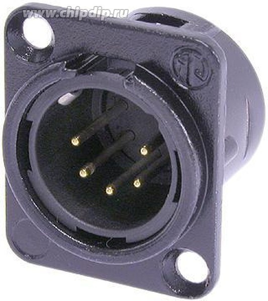 NC5MD-L-B-1, XLR Connectors 5C MALE XLR BLACK
