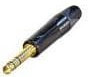 NP3X-B, Phone Connectors 3P 1/4"PLUG BLK SHEL GOLD CONTACTS