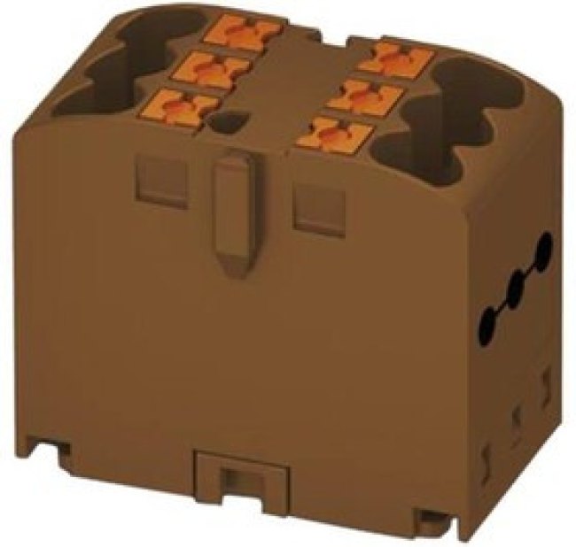 3273274, DIN Rail Terminal Blocks PTFIX 6X2,5 BN 2.5mm2 slf-assmb MNT