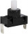 PBS101B, Кнопочный переключатель , 2 контакта вертикально вниз, корпус черный, кнопка белая