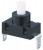 PBS101B, Кнопочный переключатель , 2 контакта вертикально вниз, корпус черный, кнопка белая