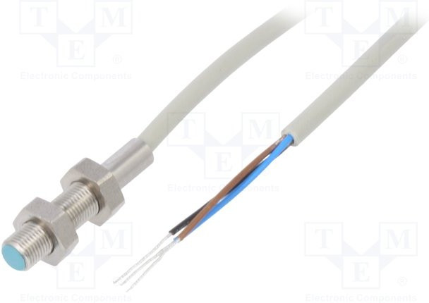 IFRM 05P15A1/L, Inductive Barrel-Style Proximity Sensor, M5 x 0.5, 1 mm Detection, PNP Output, 10 30 V dc, IP67