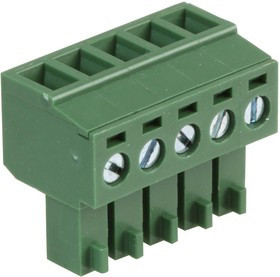 MC000099, Съемная клеммная колодка, 3.81 мм, 5 вывод(-ов), 26AWG до 16AWG, Винт, 10 А