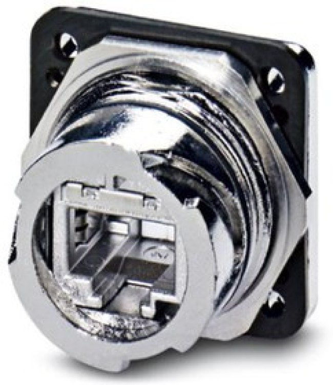 1419184, VS-V1-F-RJ45- MNNA-1-C-S-JJ-S Panel Mounting Frame for use with IP67 RJ45 Connector 1419184, VS-V1-F-RJ45- MNNA-1-C-S-JJ-S Panel Mounting Frame for use with IP67 RJ45 Connector