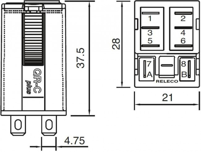 Промежуточное реле R7-A20D/DC24V PN93447 Промежуточное реле R7-A20D/DC24V PN93447