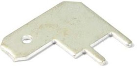 Клемма штекер 4,8x0,8, 2P5,0 латунь луженая, платунь уггловая; №9149 клемма штек 4,8x0,8\\2P5,0 лат луж\плат угл\\