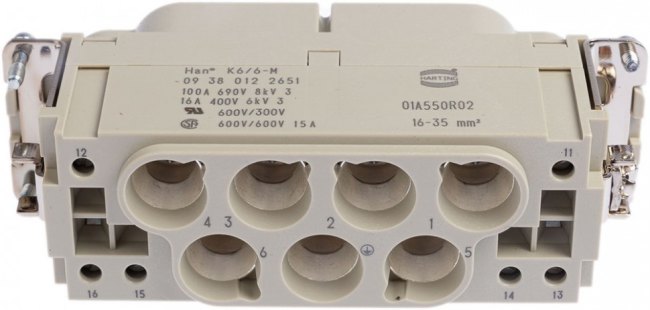 10 36 004 0003, Connector Set, 4 Way, 10A, Female to Male, Han Ex, 90 V
