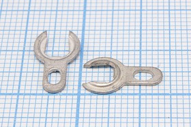 Клемма"лепесток" U 3,7x 6,0, латунь луженая; №9659 клемма"лепесток" U 3,7x 6,0\\ лат луж\\\