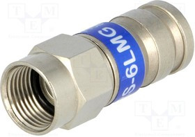 PCT-TRS6LMG, Вилка, F, "папа", прямой, 75Ом, RG6, 7,54мм, компрессионный, 3ГГц