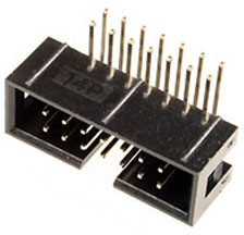 BH-14R (DS1013-14R) (IDC-14MR), Вилка на плату угловая 14pin 2.54мм