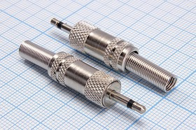 Штекер Audio Jack моно 2.5мм на кабель; №1487 Z штек 2,5моно\2C\каб \пруж хвост\\