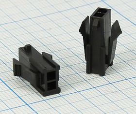 Гнездо питания на панель, двухрядное MF3, 2 (2х1) контакта, шаг 3.0мм, MF3-2x01M; №10410 гн пит MF3\2x 1\P3,0\2P\\пан\ MF3-2x01M\конт[25]