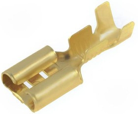 3833.60, Наконечник неизолированный плоский, 6,3x0,8 мм, 2,5 мм, латунь 3833.60, Наконечник неизолированный плоский, 6,3x0,8 мм, 2,5 мм, латунь