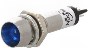 IND8-24B-B, Индикат.лампа: LED, вогнутый, 24ВDC, Отв: d8,2мм, IP40, под пайку