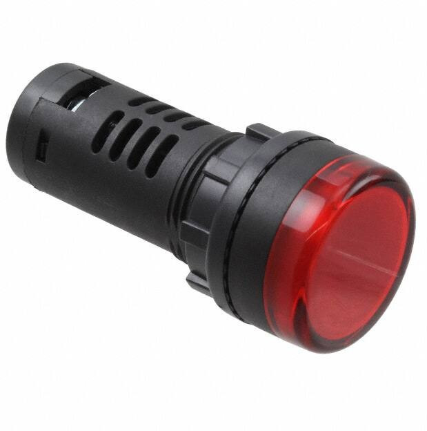 PCL2212V100B, LED Panel Mount Indicators PMI RND 22mm LED 12V Flat Lens Red