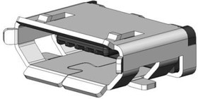 DX4R005HJ5R2000, USB Connectors microUSB 2.0 TYPE B STDMNT RCPT NO TAPER