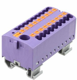 3274226, Conn Distribution Terminal Block 19 POS Spring Clamp DIN Rail/Panel Mount 24A
