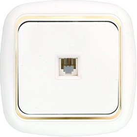 Розетка телефонная, серия ГАРМОНИЯ ЛЮКС, белый, ТР4-023 з