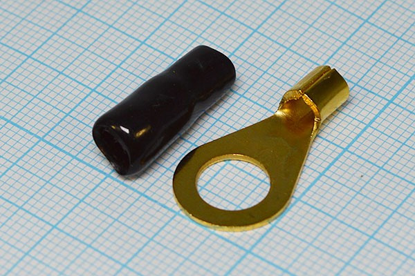 Клемма"O" d 8,0, 6,0S Au, черная