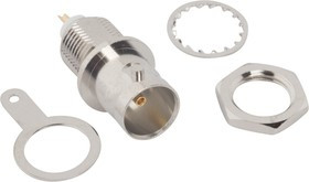112427, BNC Series, jack Panel Mount BNC Connector, 75, Solder Termination, Straight Body