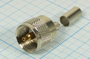 Штекер UHF на кабель RG59, обжимной; №1417 шт UHF\RG59\обж\ Штекер UHF на кабель RG59, обжимной; №1417 шт UHF\RG59\обж\