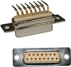 773-E09-113R011, D-Sub Standard Connectors IP67 9P MALE CONN R/A .283" W/CLCH NUT