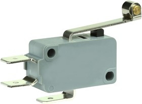 V15T16-CZ300A06, Микропереключатель, Стандартный, Длинный Роликовый Рычаг, SPDT, Быстрое Соединение, 16 А