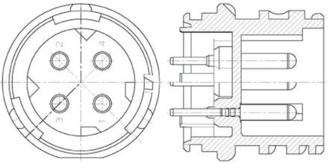 1241598-1, Automotive Connectors 2,5MM ST-GEH ASSY4P
