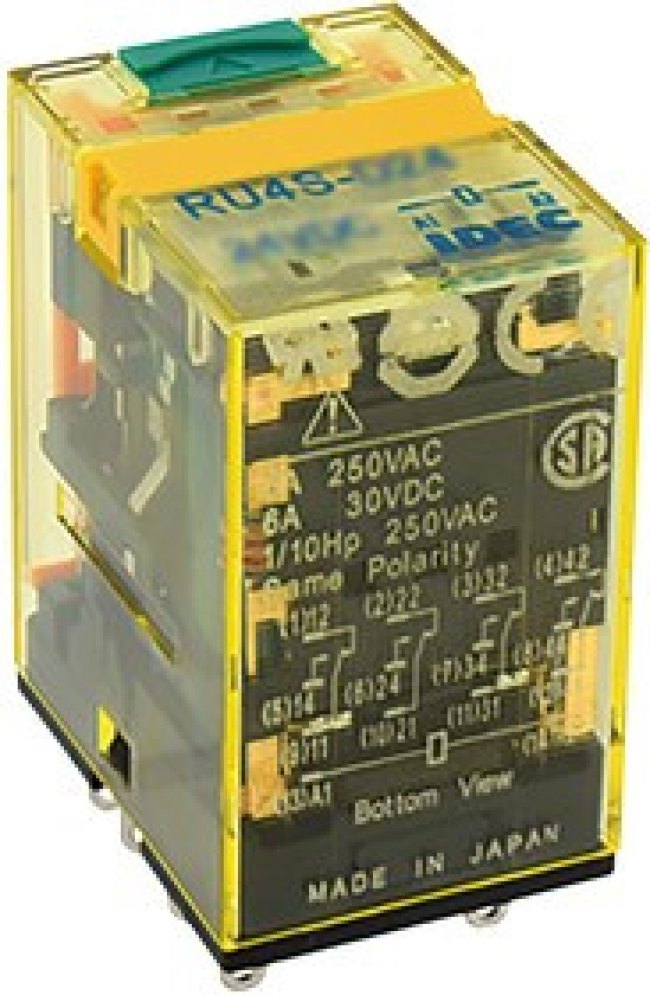 RU4S-D1-D24, Реле питания, 4PDT, 24 В DC, 6 А, RU Series, Гнездо, Без Защелки RU4S-D1-D24, Реле питания, 4PDT, 24 В DC, 6 А, RU Series, Гнездо, Без Защелки