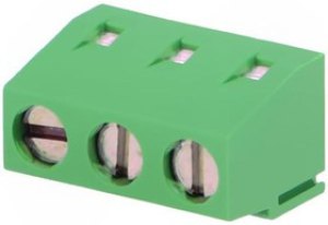 PCB terminal, 3 pole, pitch 5 mm, AWG 30-16, 13.5 A, screw connection, green, 282836-3