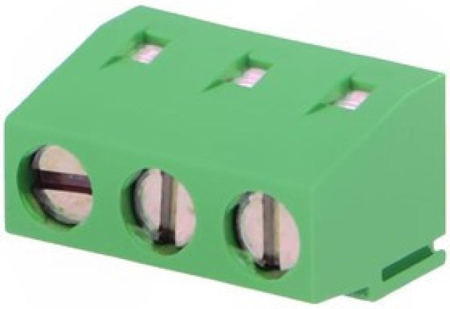 PCB terminal, 3 pole, pitch 5 mm, AWG 30-16, 13.5 A, screw connection, green, 282836-3