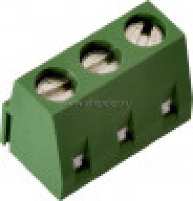 PCB terminal, 3 pole, pitch 5 mm, AWG 30-16, 13.5 A, screw connection, green, 282836-3