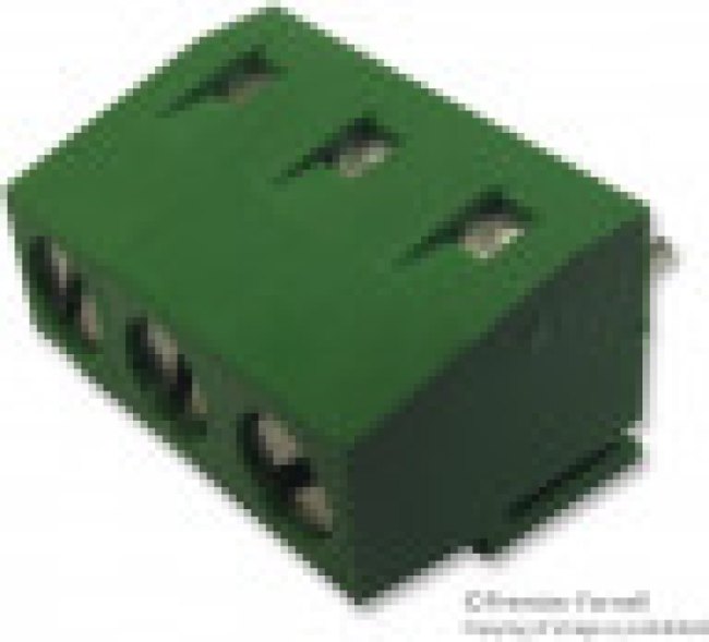 PCB terminal, 3 pole, pitch 5 mm, AWG 30-16, 13.5 A, screw connection, green, 282836-3
