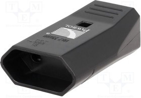 PD.3109C, Разъем: питания AC, "мама", гнездо, 2P, 250ВAC, 10А, Версия: плоский