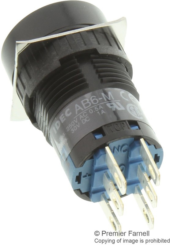 AB6M-M200, SWITCH, INDUSTRIAL PUSHBUTTON, 18MM