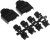 MHDTZK9-BK-RA-PC-BK-K, MHDTZK-BK Series Zinc D Sub Backshell, 9 Way, Strain Relief