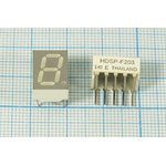 Светодиодный дисплей красный, 7 сегментов, 1 разряд, высота 10 мм, 1200 мкд, HDSP-F203; №5198 R СД д