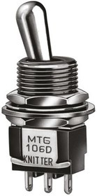 MTG 106 D, Toggle Switch, Panel Mount, On-On, SPDT, Solder Terminal