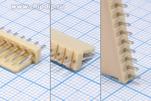 Штекер питания W1, однорядный, 7 контактов, шаг 2.5, на плату, W1-07; №2141 штек пит W1\1x 7\P2,5\плат\\W1-07